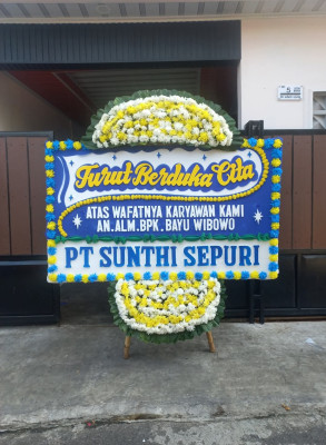 Papan Bunga Duka di Pino Raya